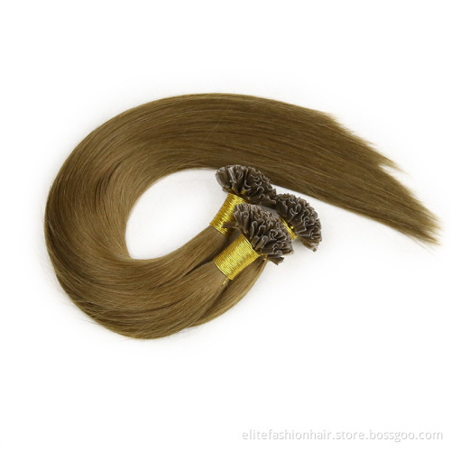 U Tip Hair Wholesale Raw Indian Kinky Curly Itip Keratin Bonds Flat U Remy Human Hair Extensions Micro Links Microlink
